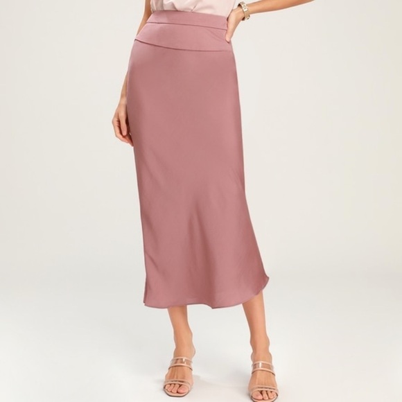 Free People Normani Bias Satin Midi Skirt - Picture 2 of 9